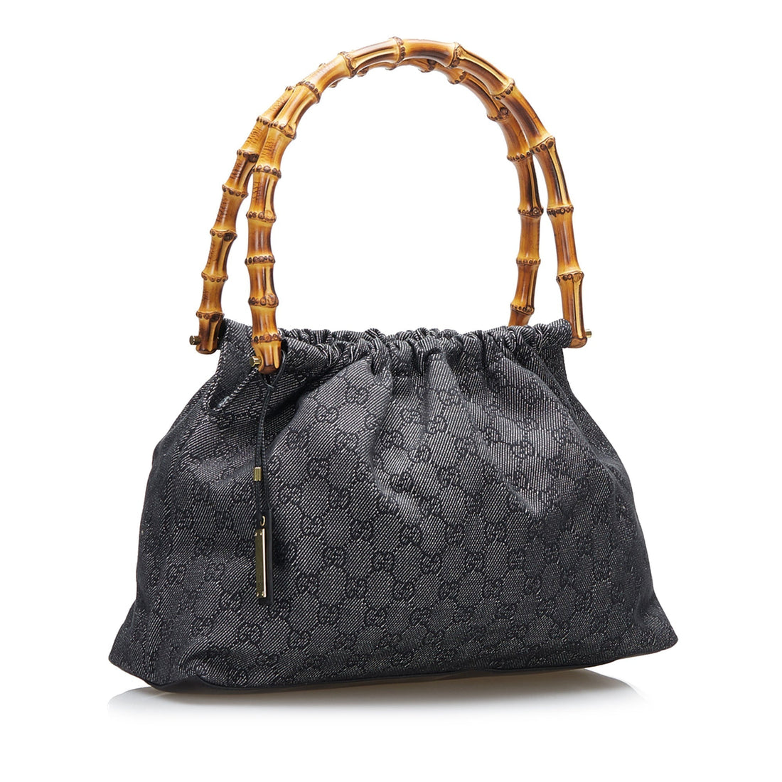 Gucci GG Canvas Bamboo Handbag