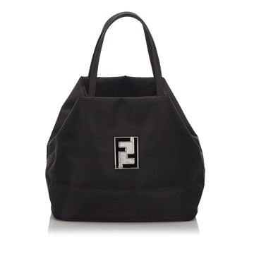 Fendi Black Nylon Fabric Tote Bag Italy