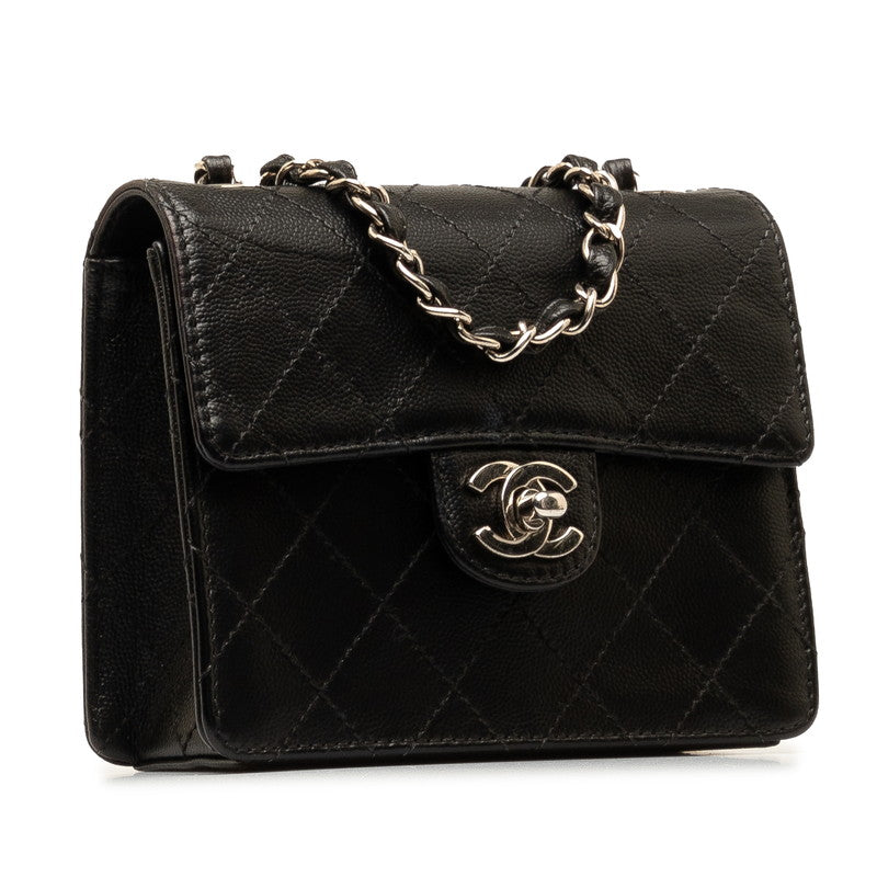 Chanel CC Caviar Mini Classic Crossbody Bag  Leather Shoulder Bag in Good condition