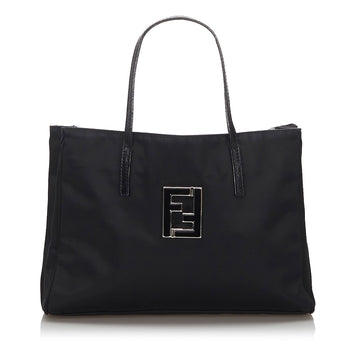 Fendi Black Nylon Fabric Tote Bag Italy