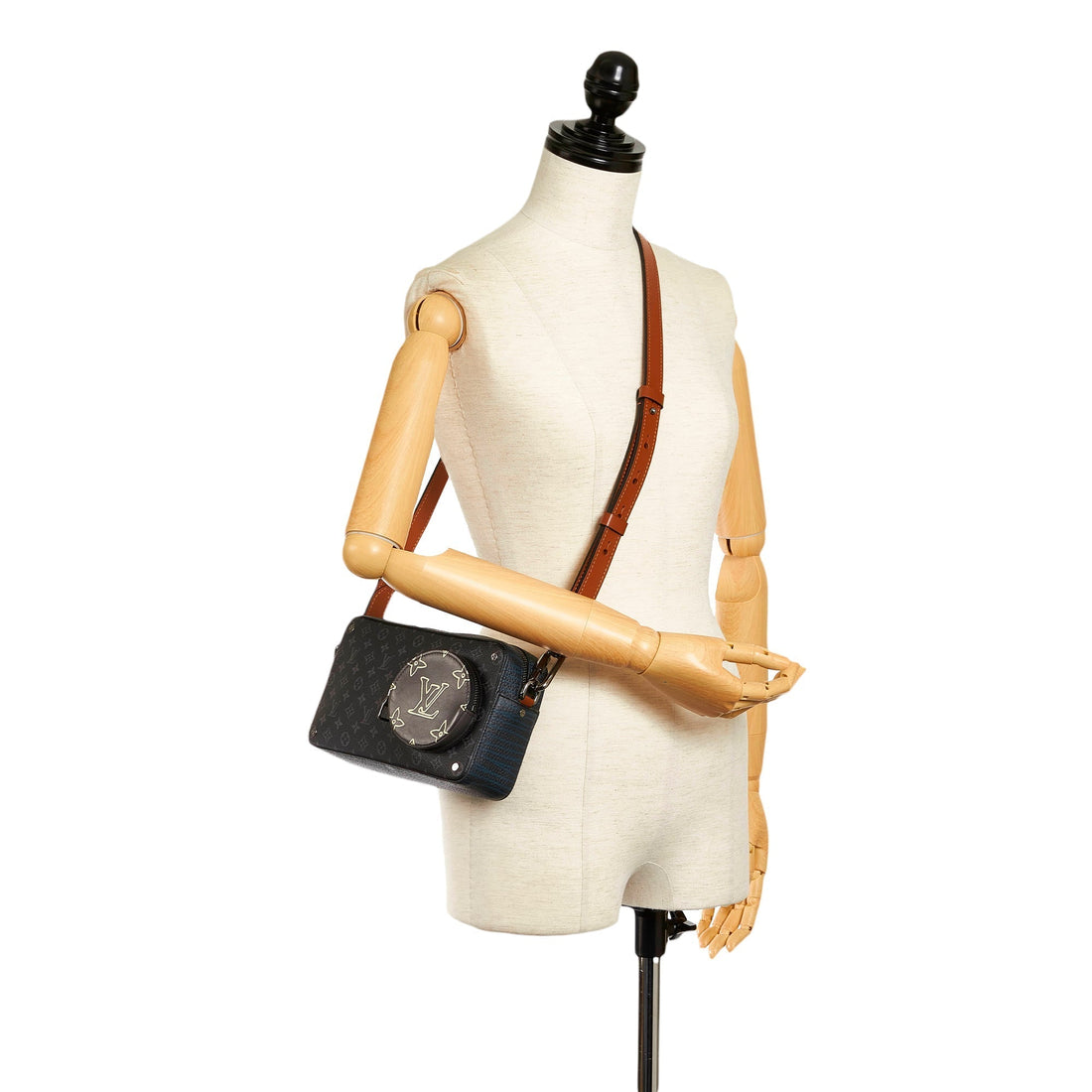 Black Louis Vuitton Monogram Eclipse Volga Crossbody Bag