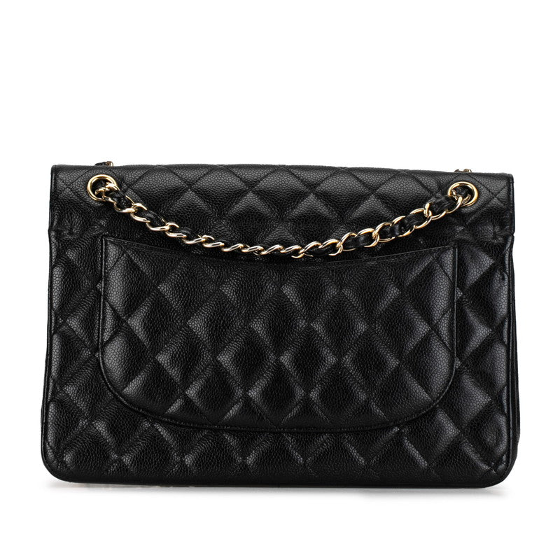 Chanel Jumbo Classic Caviar Double Flap Bag Leather Shoulder Bag in Good condition