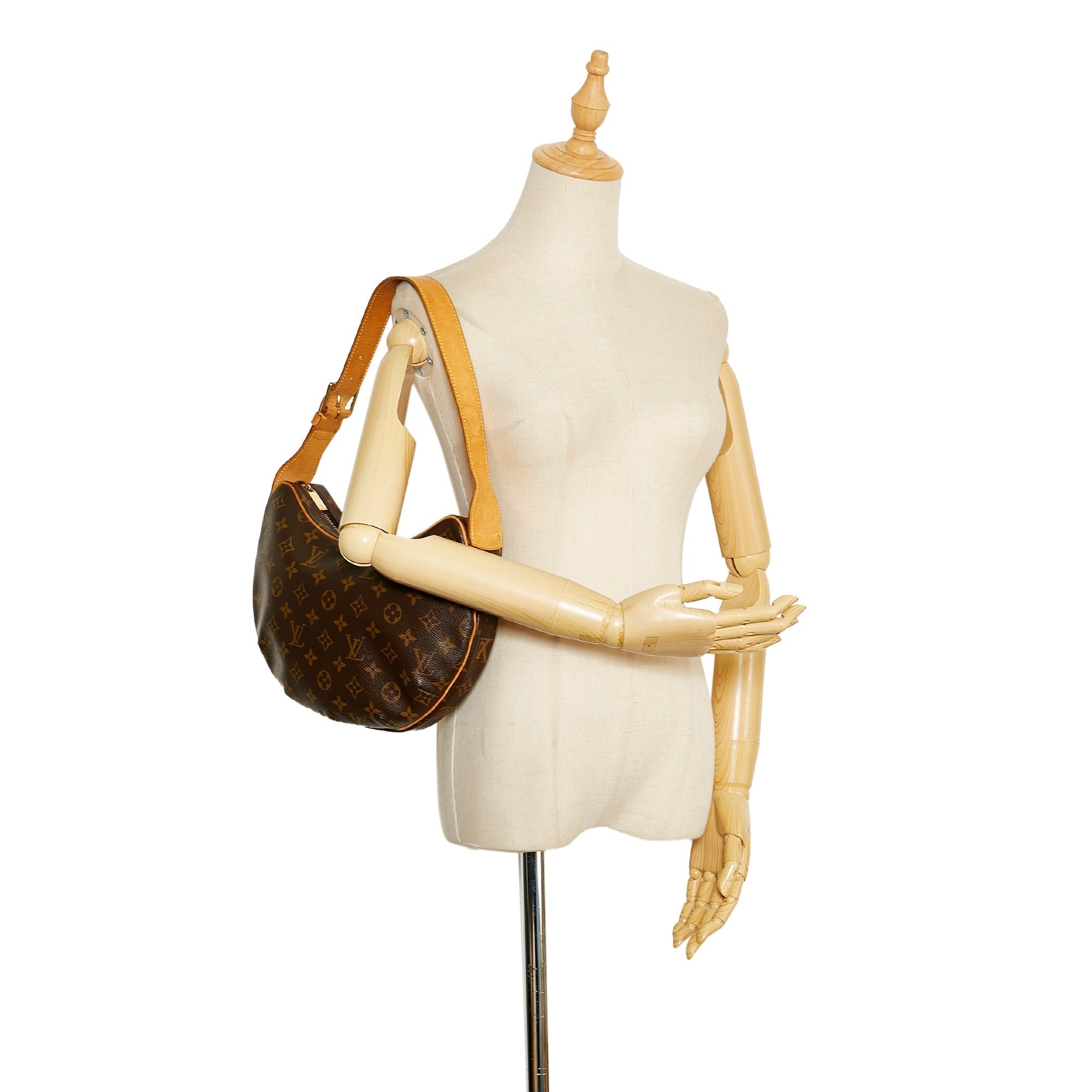 LOUIS VUITTON Monogram Croissant MM Brown