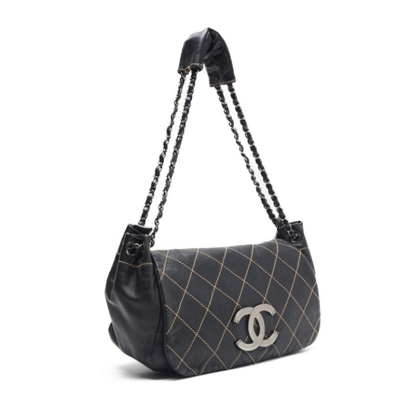 Chanel Wild Stitch Coco Chain Shoulder  Black (Silver ) Shoulder Bag Mini Shoulder Bag  Shoulder Bag Hybrid ? Ship? Acoustic s Online