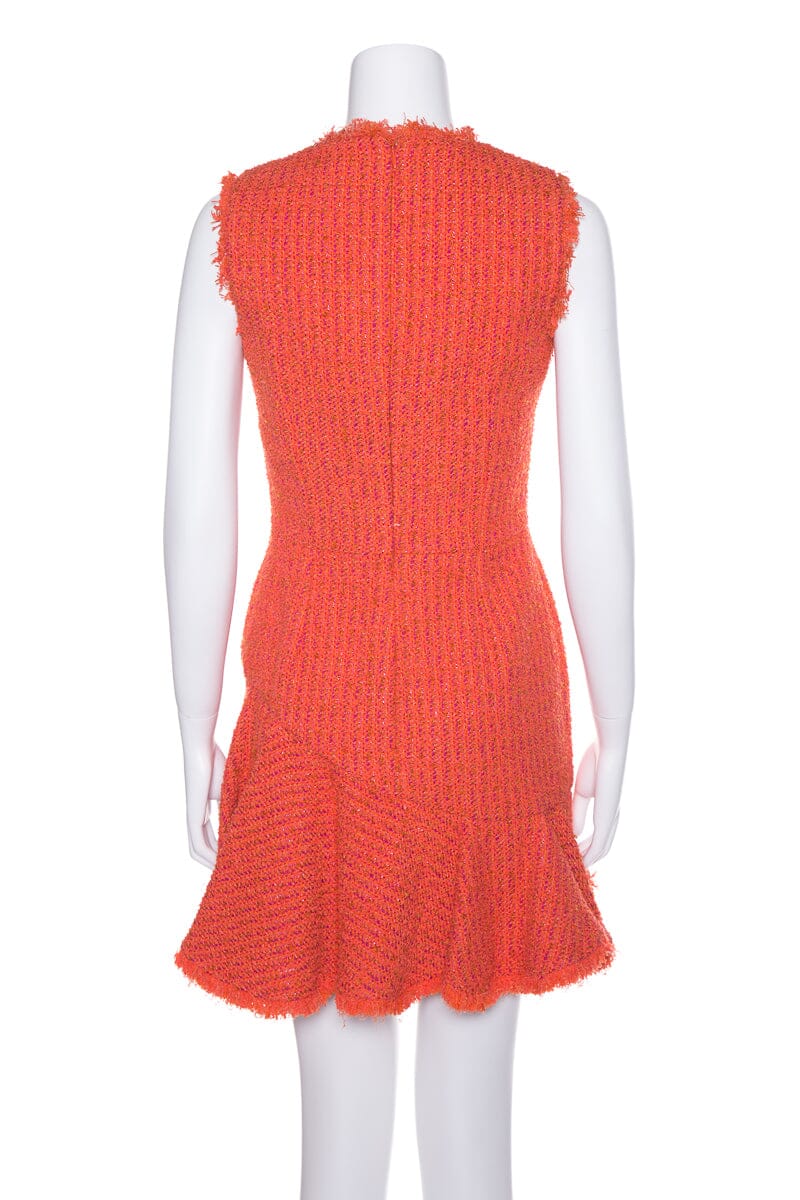 Alexander McQueen Orange Sleeveless Mini Dress SZ 40 NWT