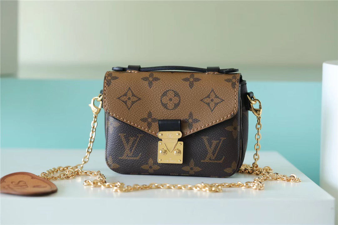 LV Micro Metis Monogram Canvas For Womtlm, Womtlm’s Handbags, Shoulder And Crossbody Bags 5.5in/14cm LV