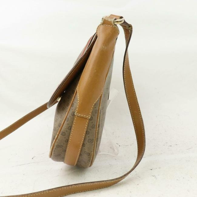 Gucci Vintage Line Cross Bodyshoulder Brown Micro Guccissima Print On Camel Coated Canvas With Camel