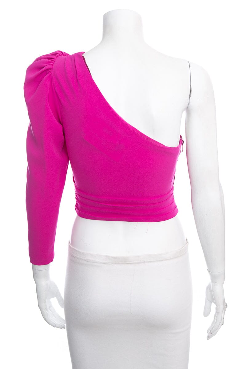 ALC Fuchsia Cropped One Shoulder Blouse SZ 0 NWT