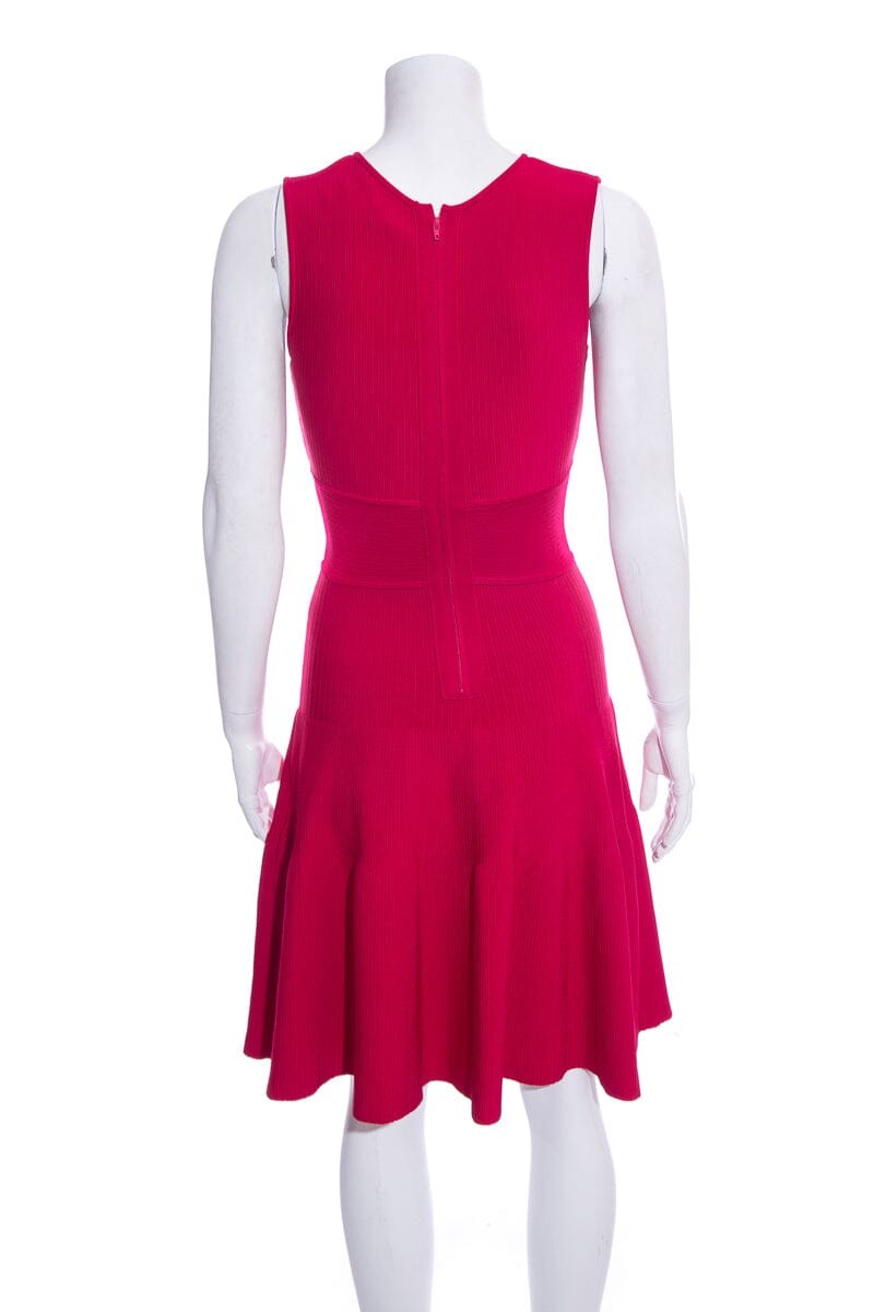 Issa London Pink Ponte Fit & Flare Dress SZ XS