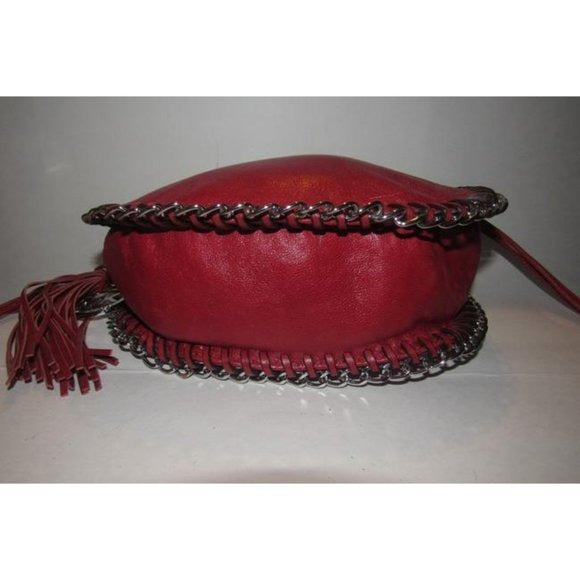 Michael Kors Circular Red Leather Crossbody