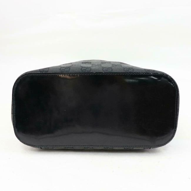 Gucci Black Guccissima Print Canvas/Leather XL Bucket Bag With Resin Handle