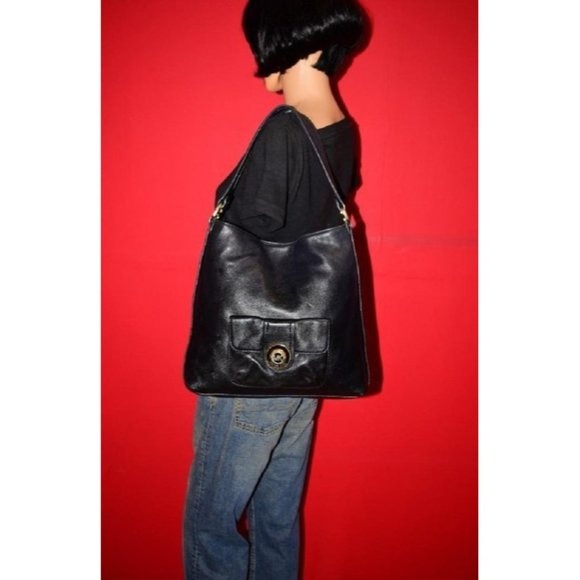 Michael Kors Black Textured XL Hobo Style Bag