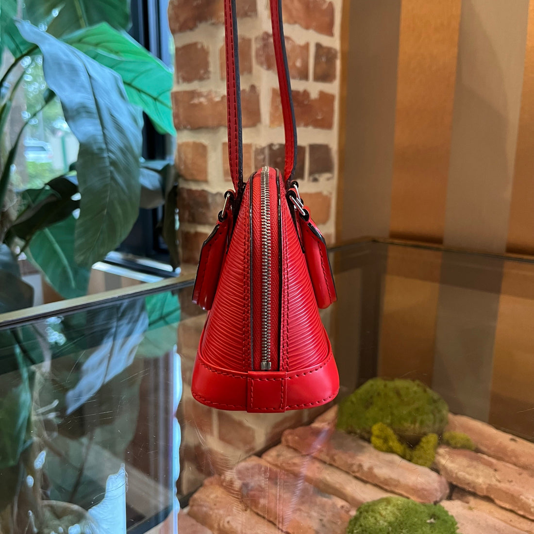 LOUIS VUITTON Alma Nano Coquelicot Epi Leather Shoulder Bag