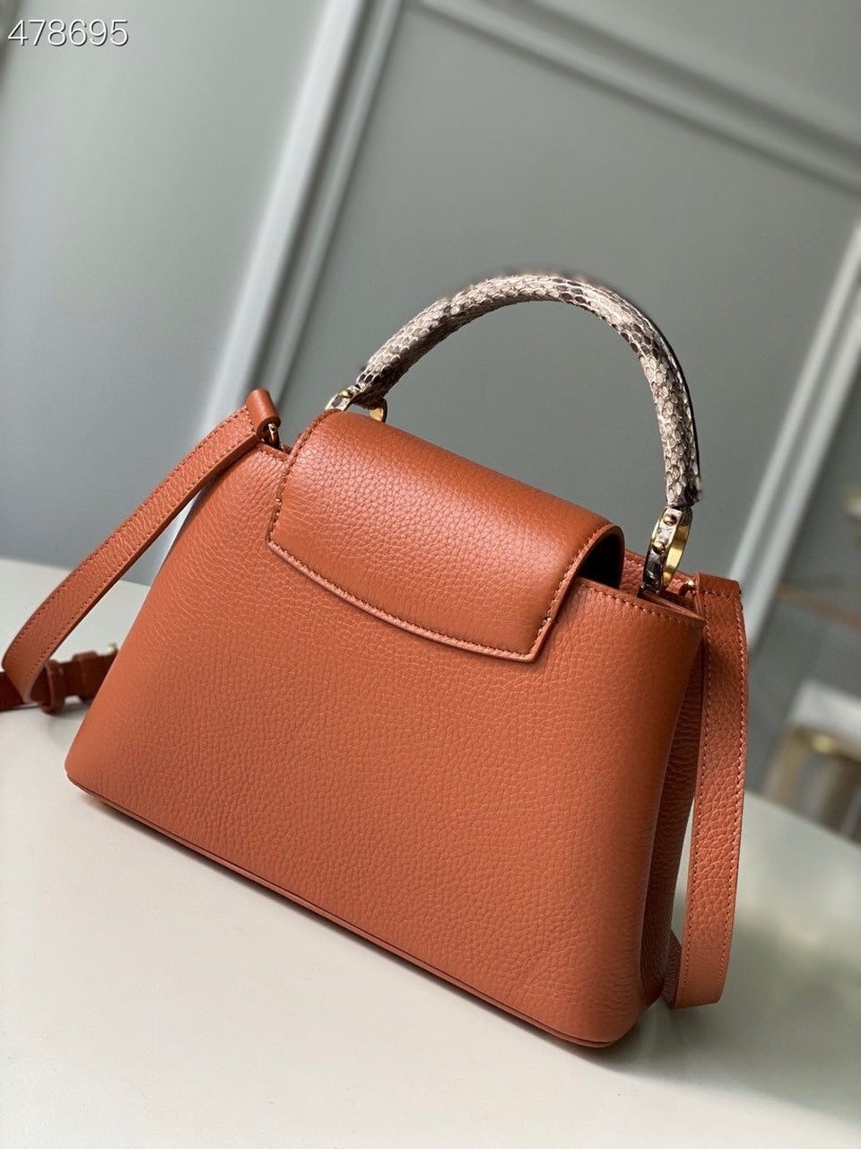 LV Capucines BB Taurillon And Python Brown For Womtlm,  Shoulder And Crossbody Bags 10.4in/27cm LV N97980