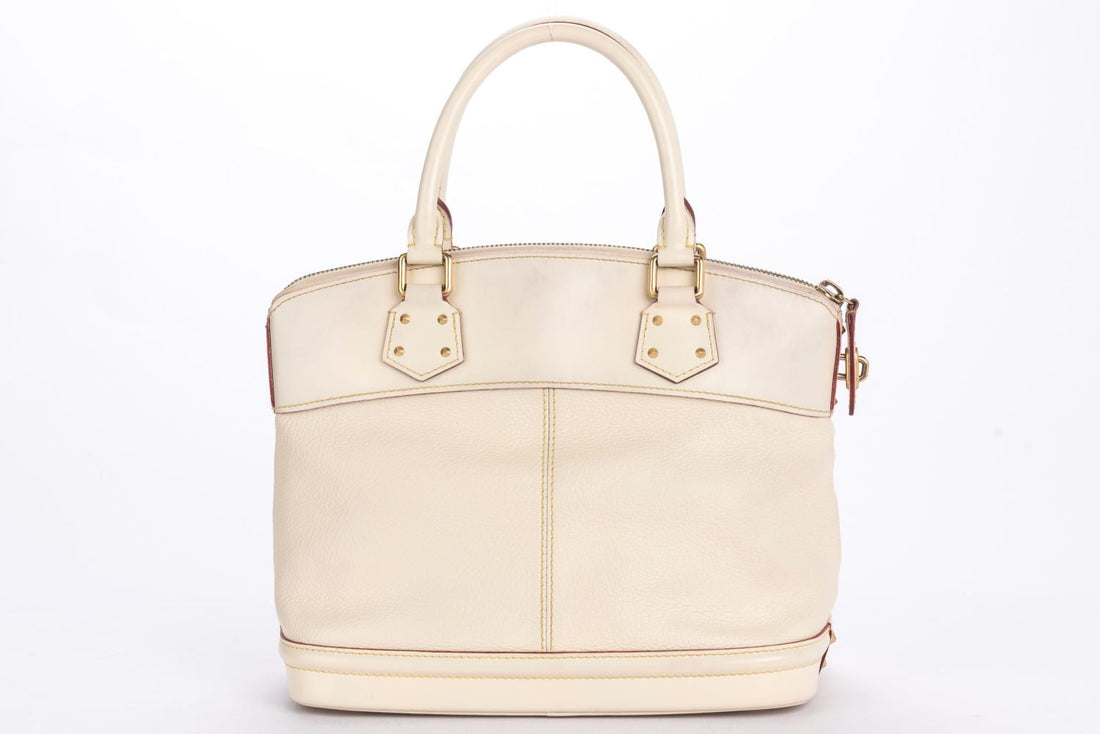 Louis Vuitton Lockit Suhaili (M91887), Leather, Beige Color, PM Size, with Gold Hardware, Lock & Keys, no Dust Cover