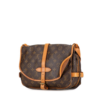 Brown Louis Vuitton Monogram Saumur 30 Crossbody Bag