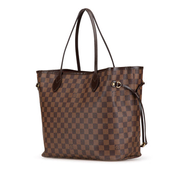 Brown Louis Vuitton Damier Ebene Neverfull MM Tote Bag