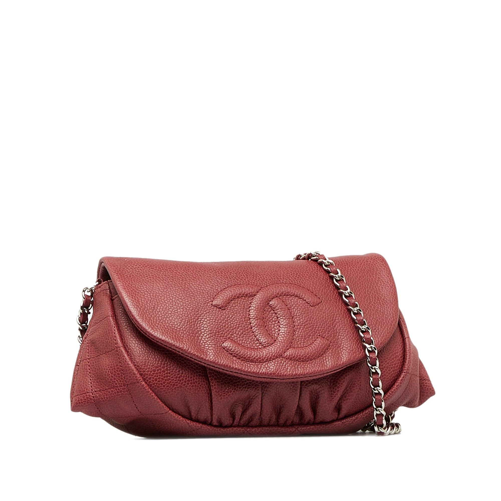 Chanel Caviar CC Half Moon Flap Crossbody Bag