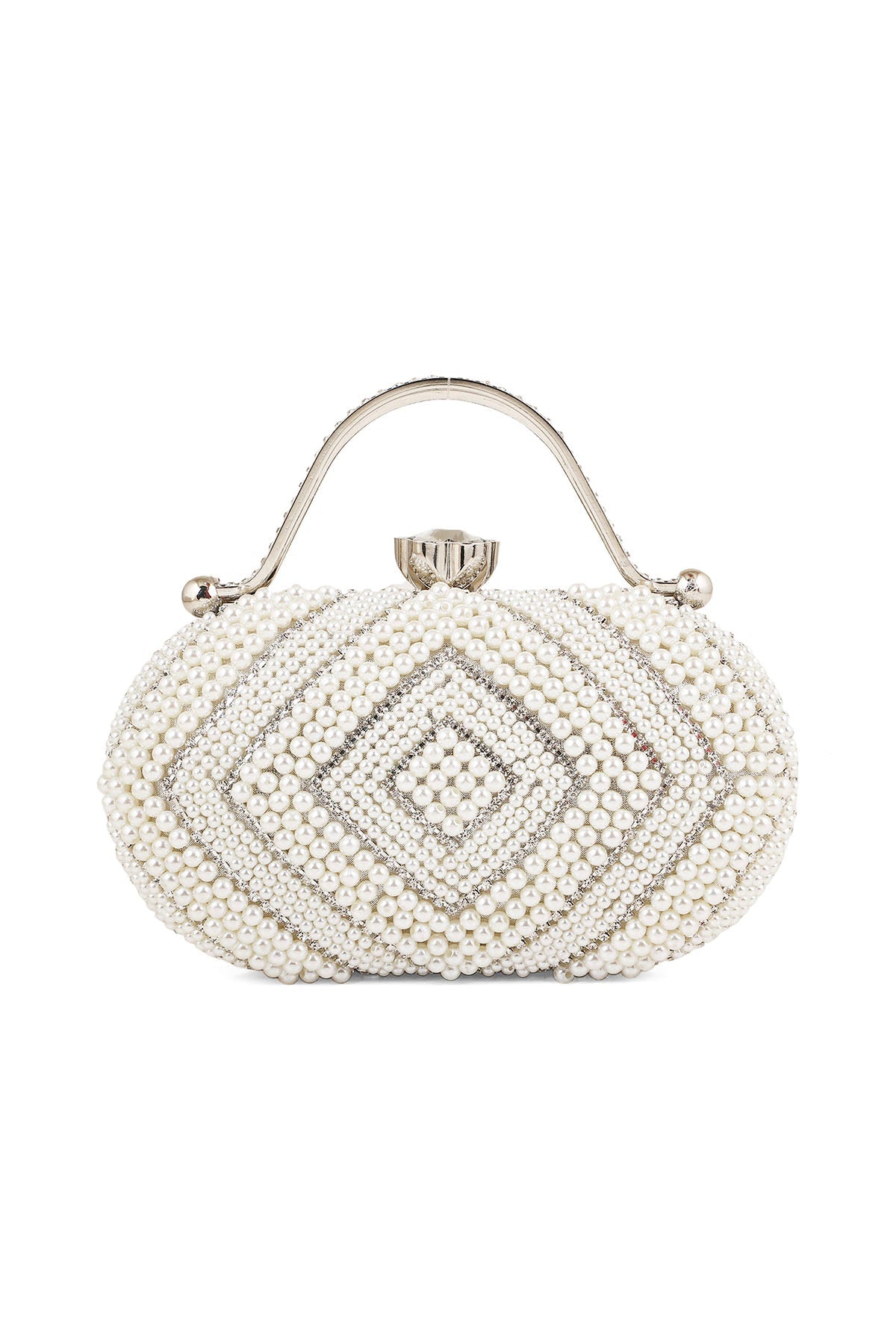 Fancy Clutch B20768-Silver