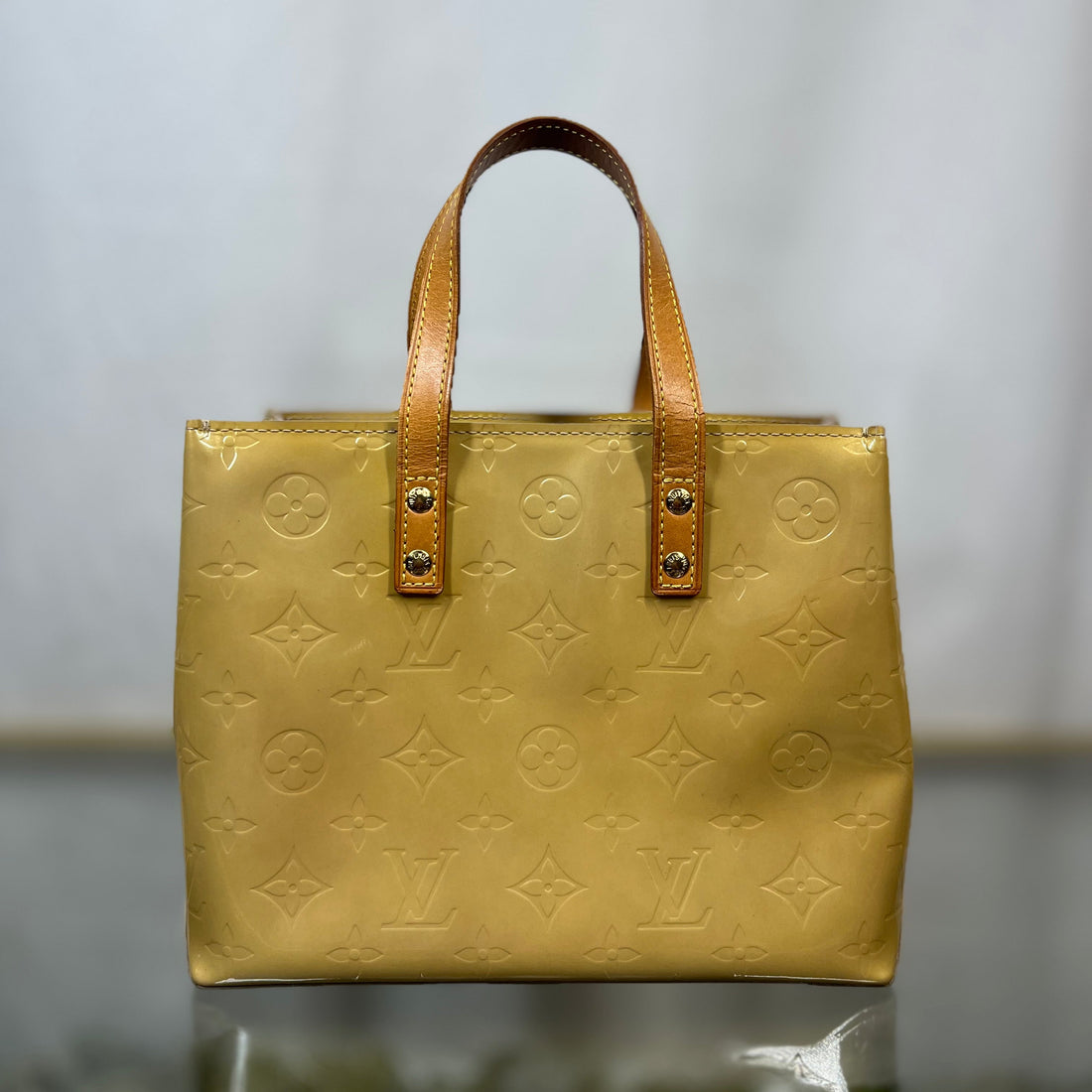 LOUIS VUITTON Reed PM Yellow Beige Top Handle