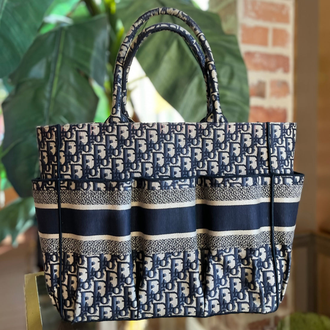 Christian Dior Blue Oblique Catherine Tote TS3405