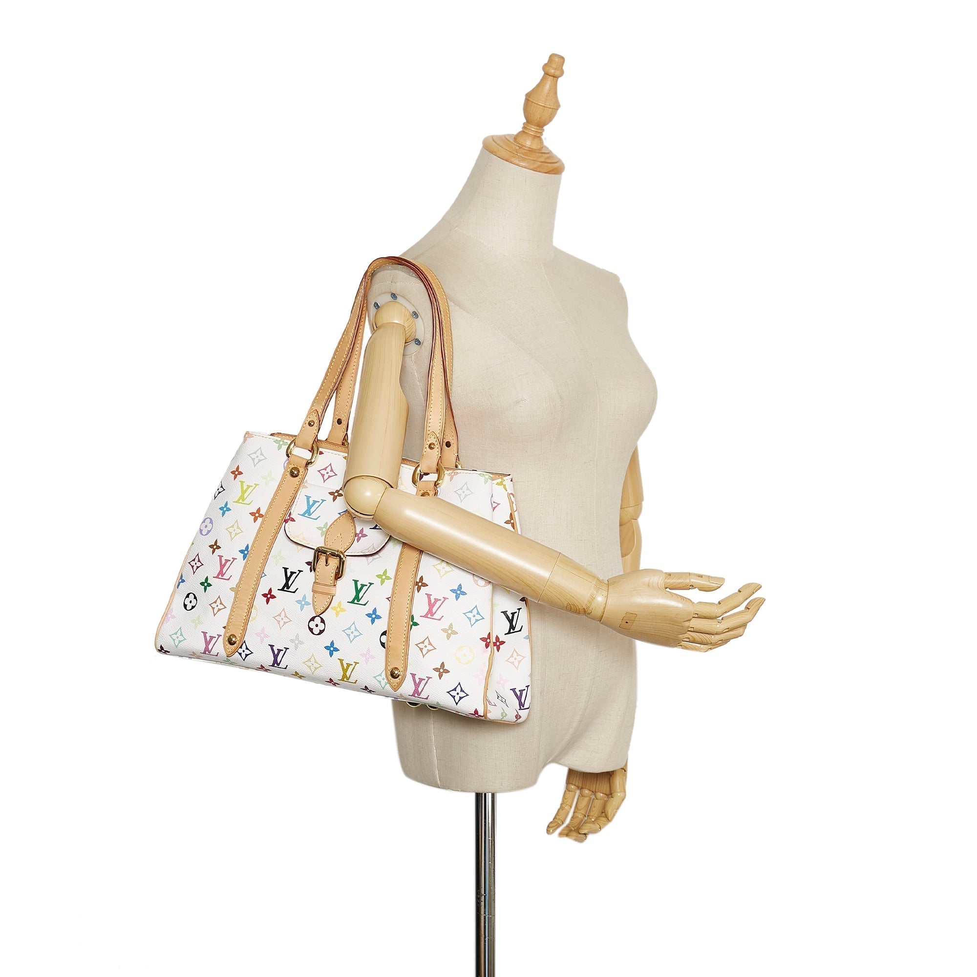 LOUIS VUITTON Monogram Multicolore Aurelia MM White