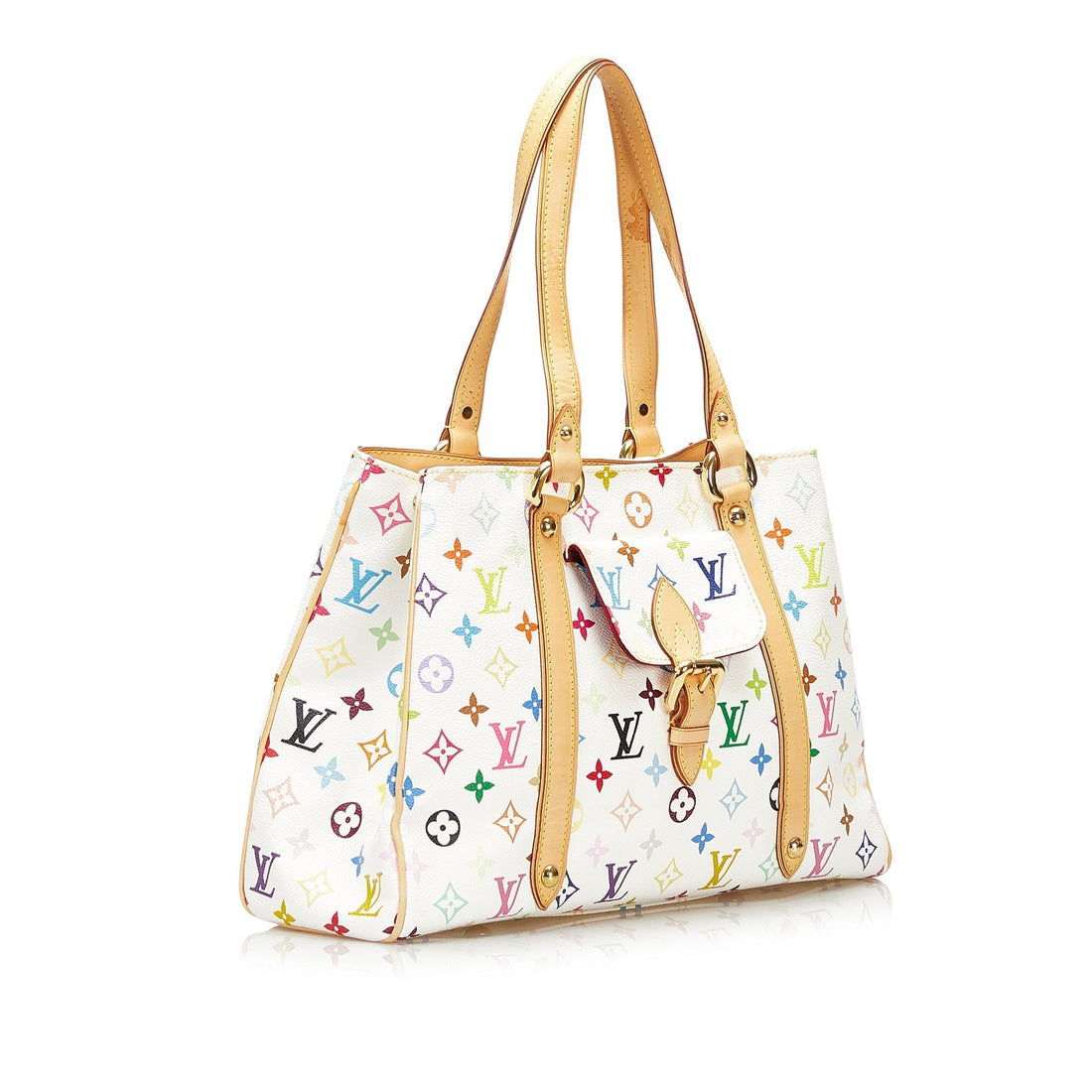 LOUIS VUITTON Monogram Multicolore Aurelia MM White
