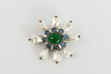 Broche ancienne en p�te de verre Chanel (Attribu�e �)