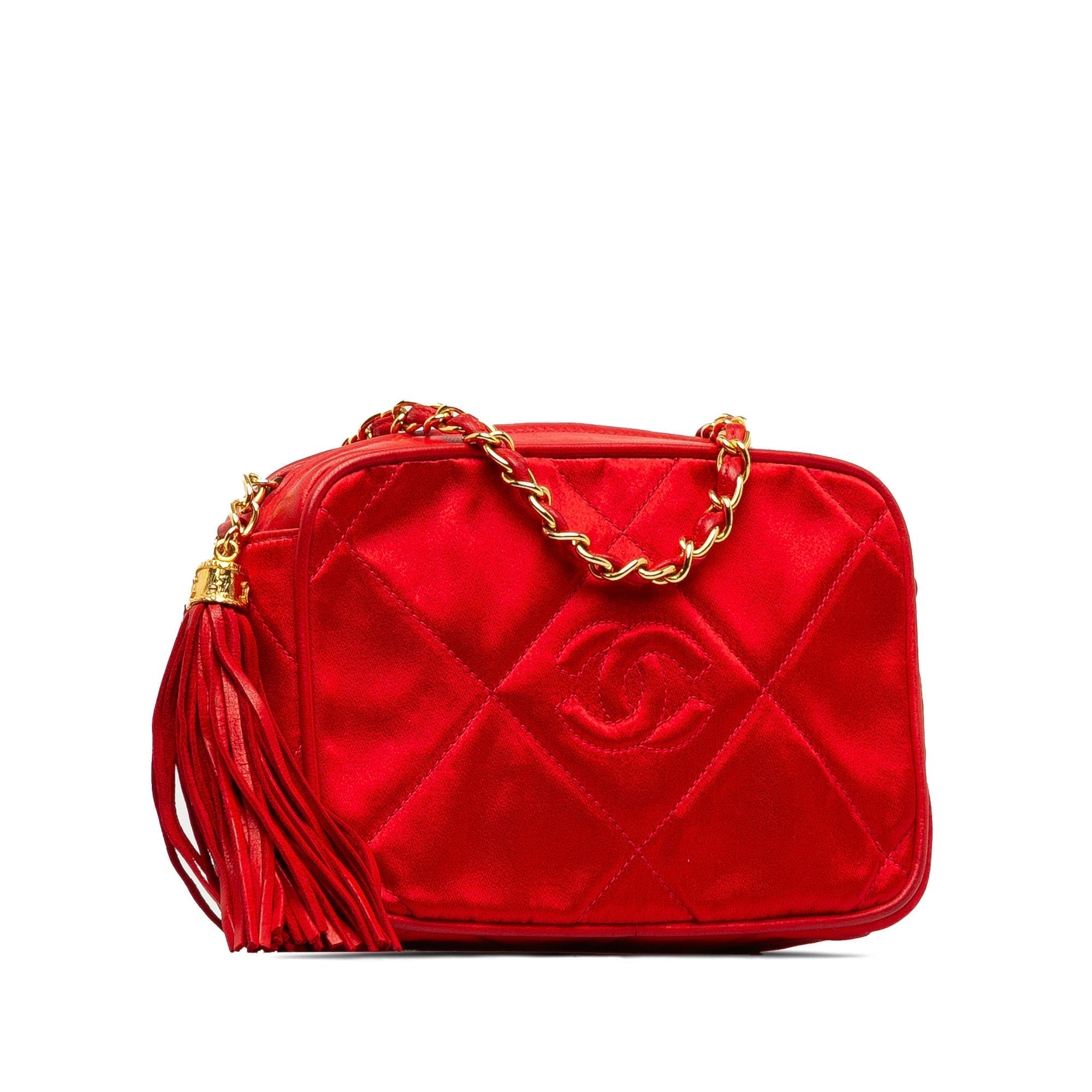 Chanel CC Satin Chain Crossbody Bag
