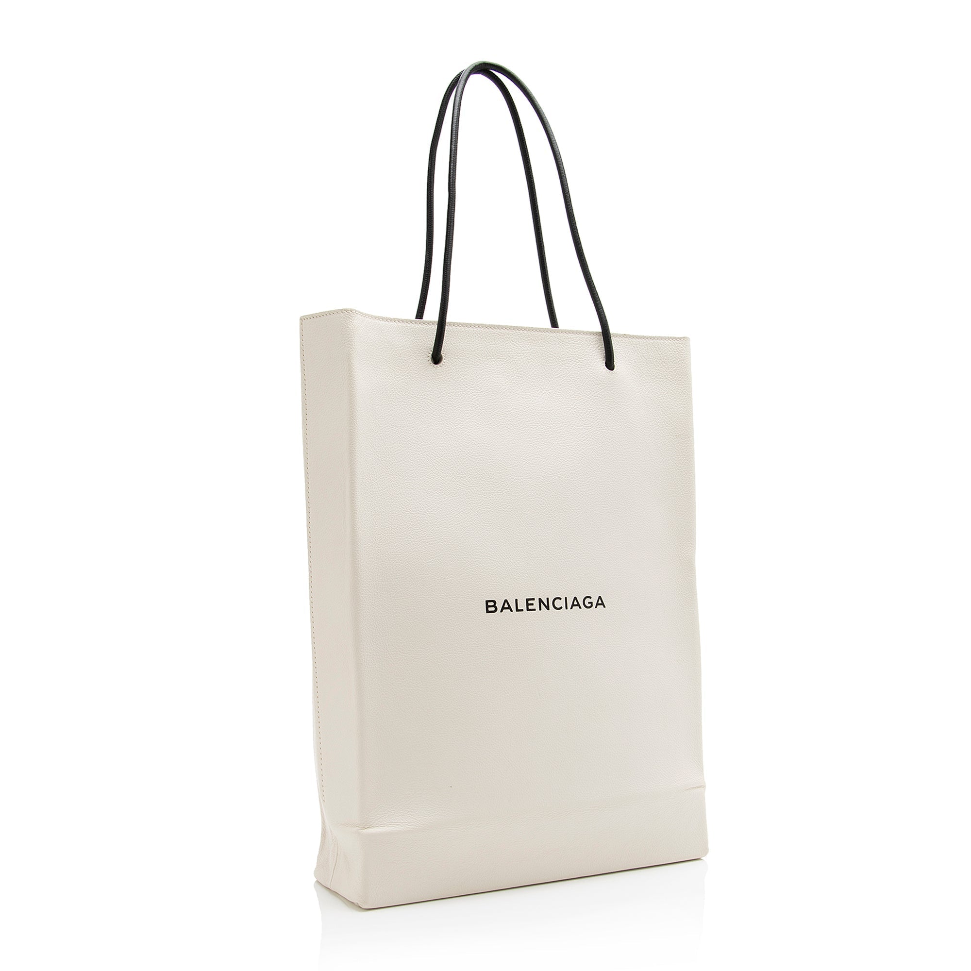 Balenciaga Calfskin Logo Medium N/S Shopper Tote (SHF-23791)