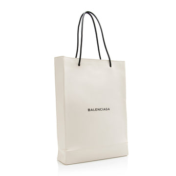 Balenciaga Calfskin Logo Medium N/S Shopper Tote (SHF-23791)
