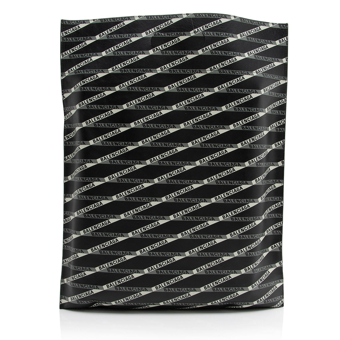 Balenciaga Calfskin Losange Logo N/S Fold Over Market Shopper Tote (SHF-23790)