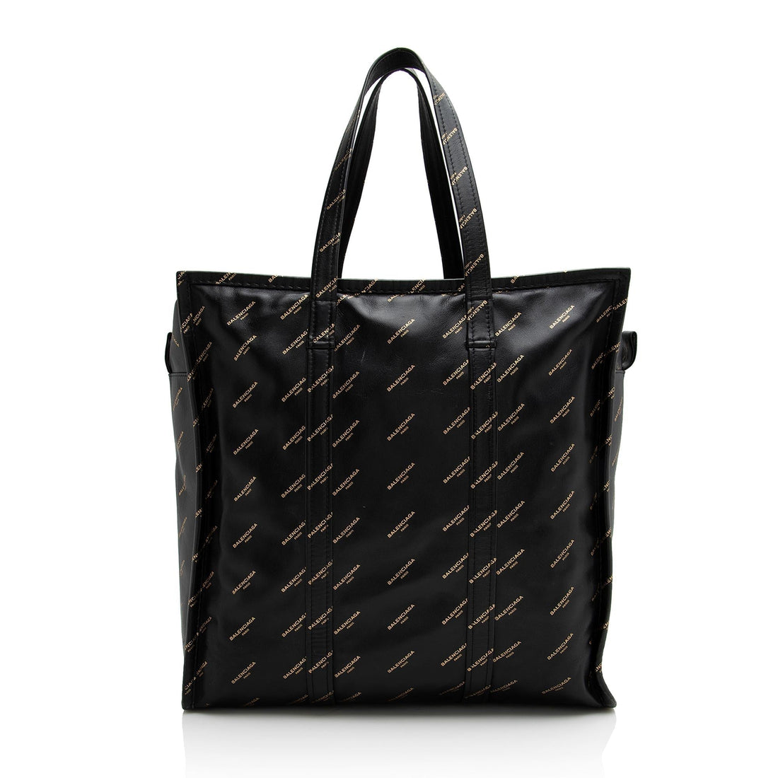 Balenciaga Leather Logo Bazar Large Tote (SHF-22215)