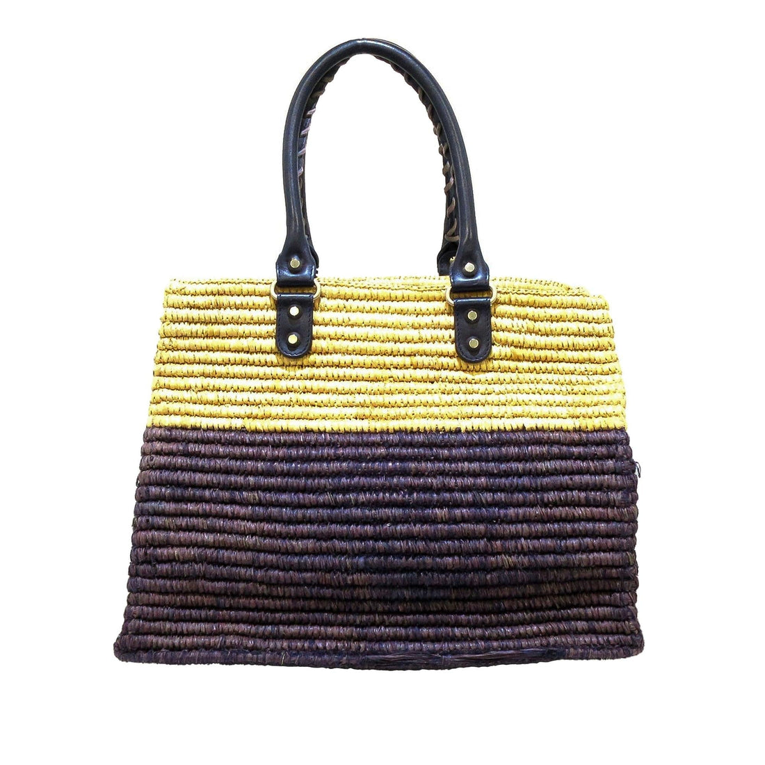 Balenciaga Motocross Classic Raffia Tote Bag (SHG-37719)