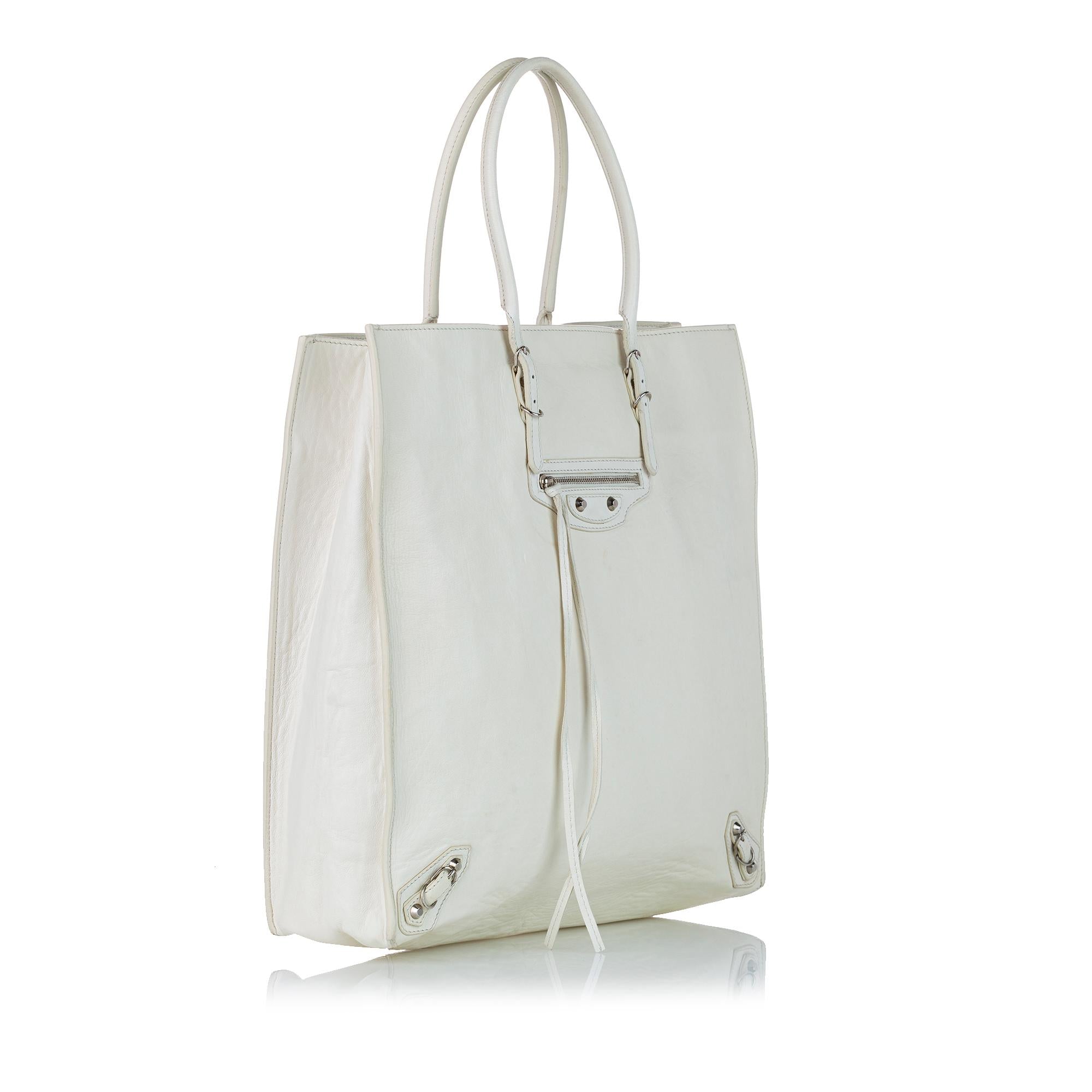 Balenciaga Papier A5 Leather Tote Bag (SHG-26681)
