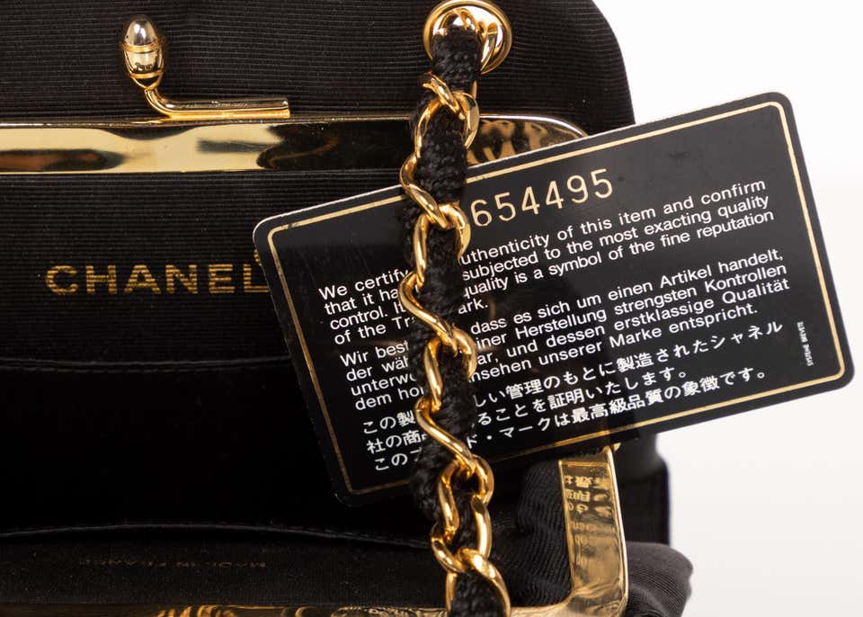 Vintage Chanel Black Quilted Gold Chain Bag