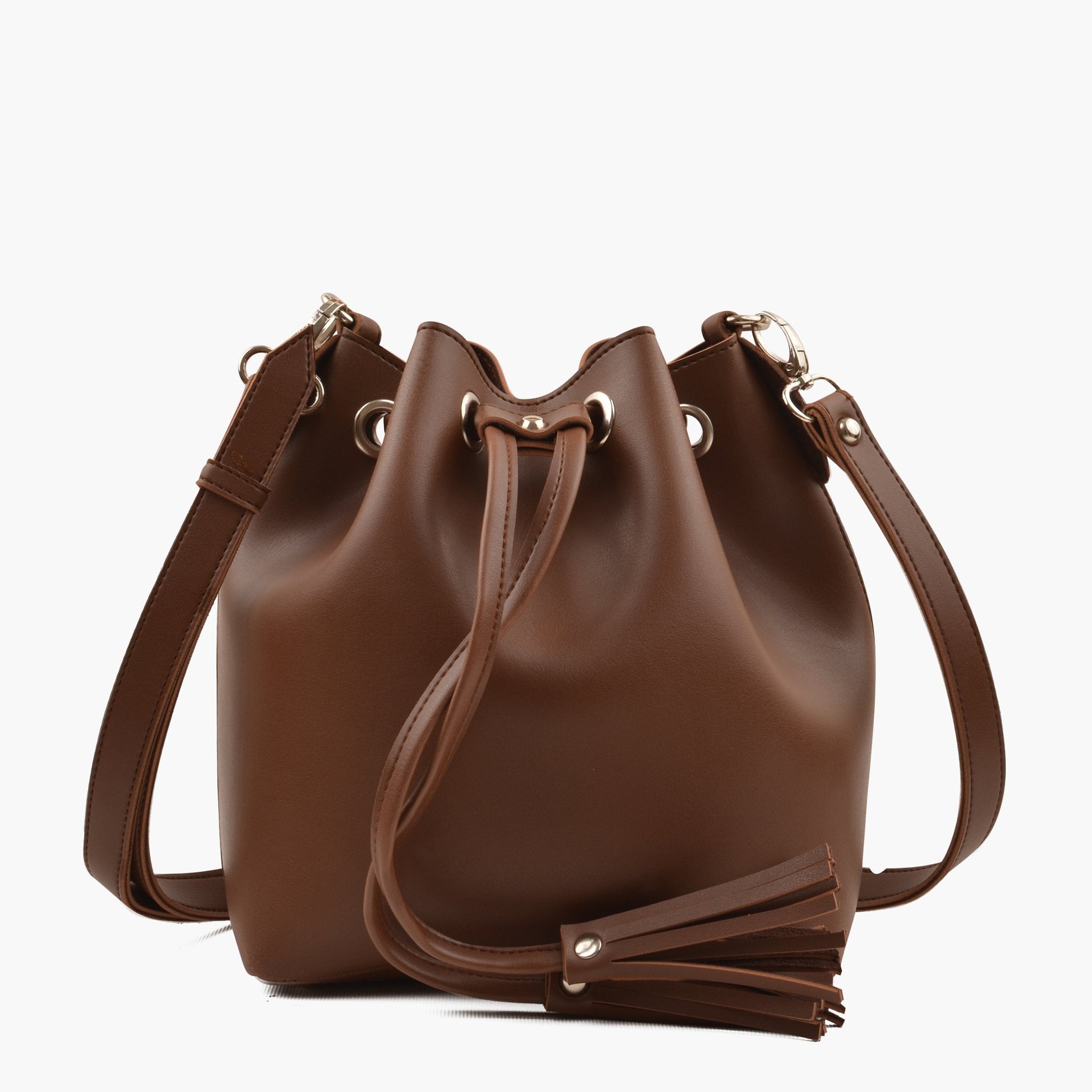 Horse brown bucket bag