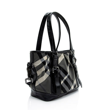 Burberry Nylon Beat Check Lowry Small Tote