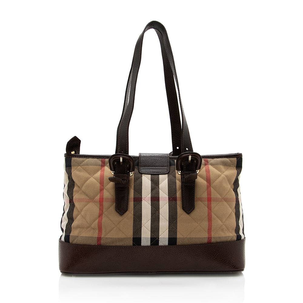 Burberry Quilted House Check Manor Tote