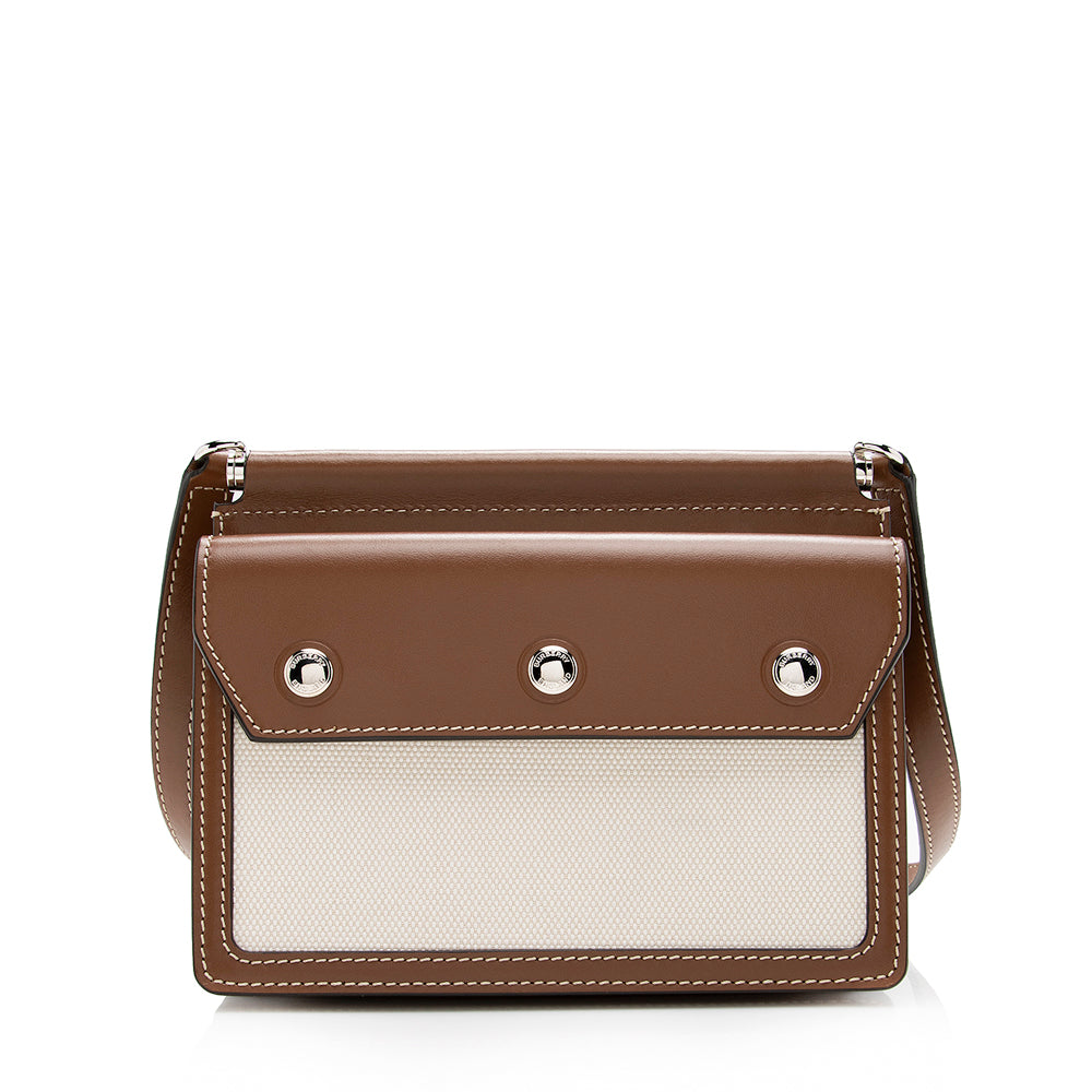 Burberry Smooth Calfskin Horseferry Print Title Mini Shoulder Bag