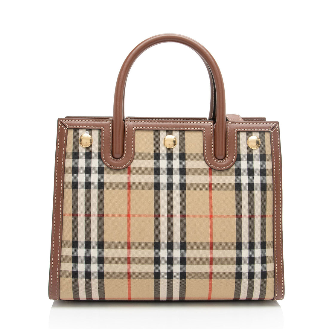 Burberry Vintage Check Title Mini Tote