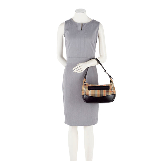 Burberry Vintage Haymarket Check Shoulder Bag