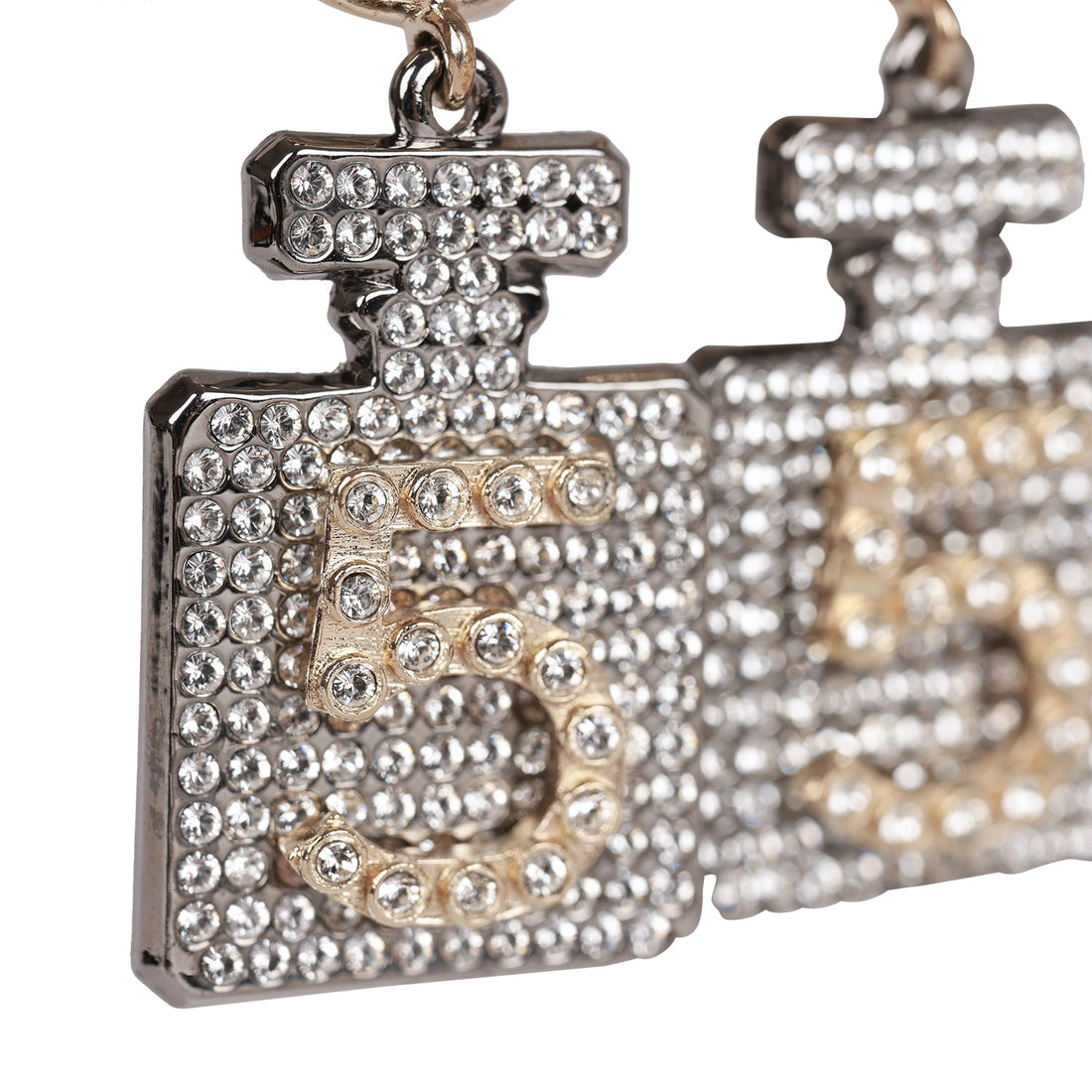 Chanel Crystal Embellished No. 5 Bottle Earrings