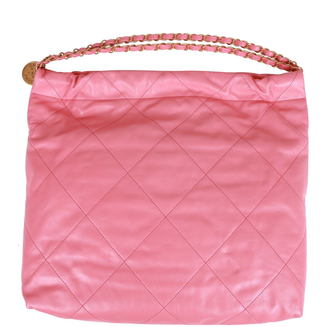 Chanel Small 22 Bag Pink Calfskin Gold Hardware