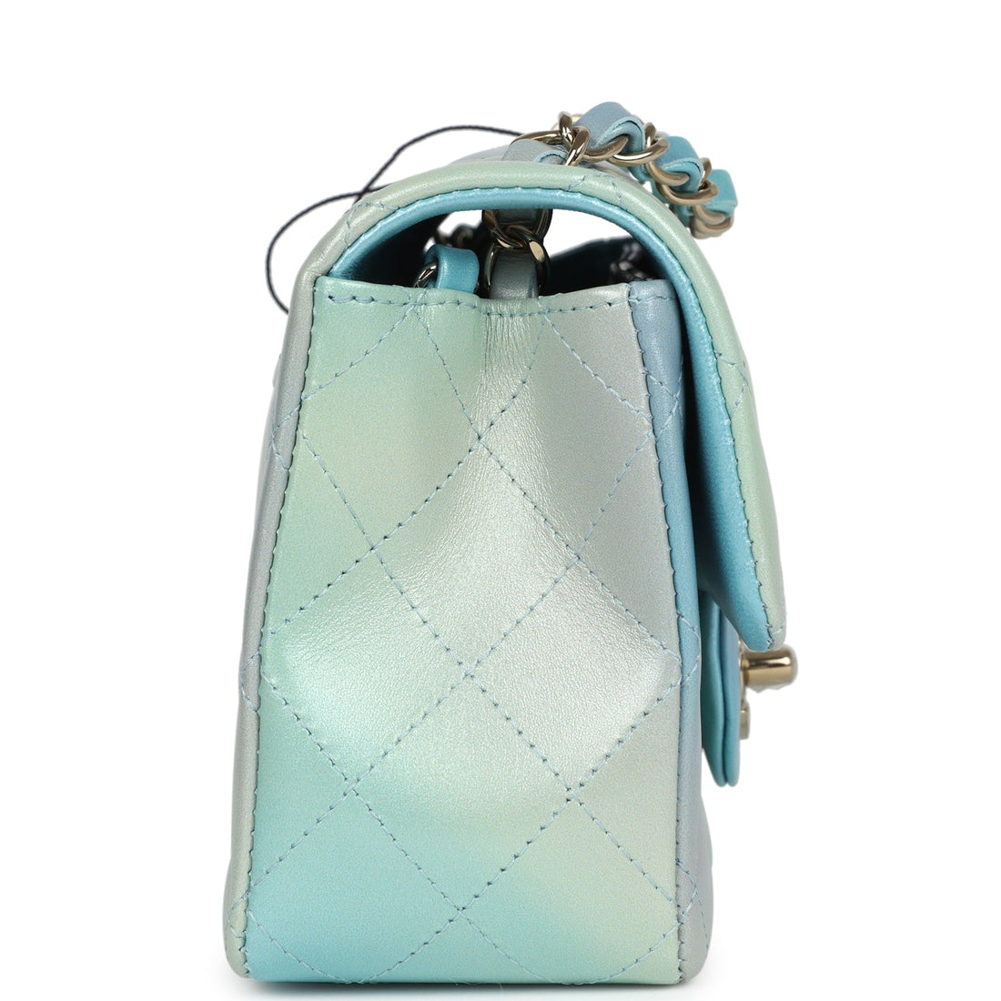 Chanel Mini Rectangular Flap Bag Iridescent Ombre Lambskin Light Gold Hardware