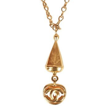 Vintage Chanel Gold Plated Interlocking CC Necklace