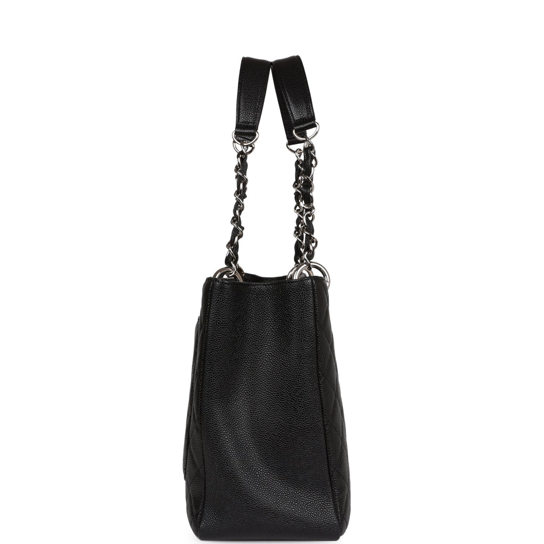 Chanel Grand Shopping Tote GST Black Caviar Silver Hardware
