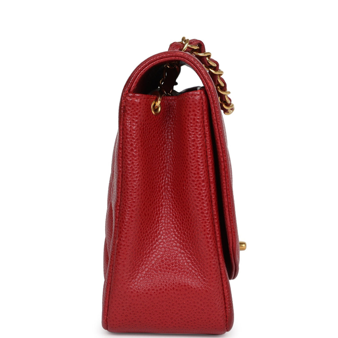 Vintage Chanel Medium Diana Flap Bag Red Caviar Gold Hardware