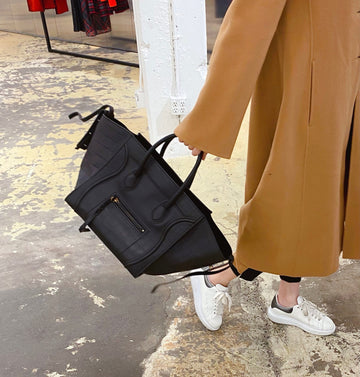 Celine Black Leather Medium Phantom Luggage Tote