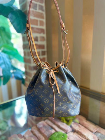 LOUIS VUITTON Vintage Noe Brown Monogram Canvas Bucket Bag
